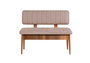 Hanah Home Vina 0900 Walnut Stone Juego de Comedor Extensible
